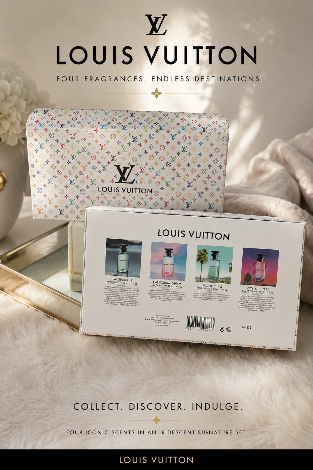 LV IRIDESCENT 4 PIECE PERFUME SET