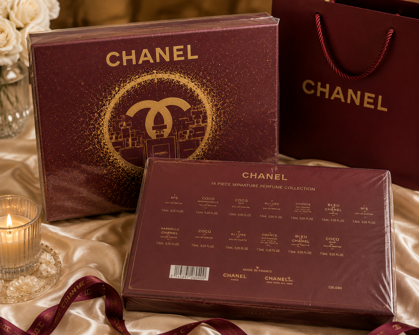 CHANEL 14 PIECE MINIATURE PERFUME COLLECTION