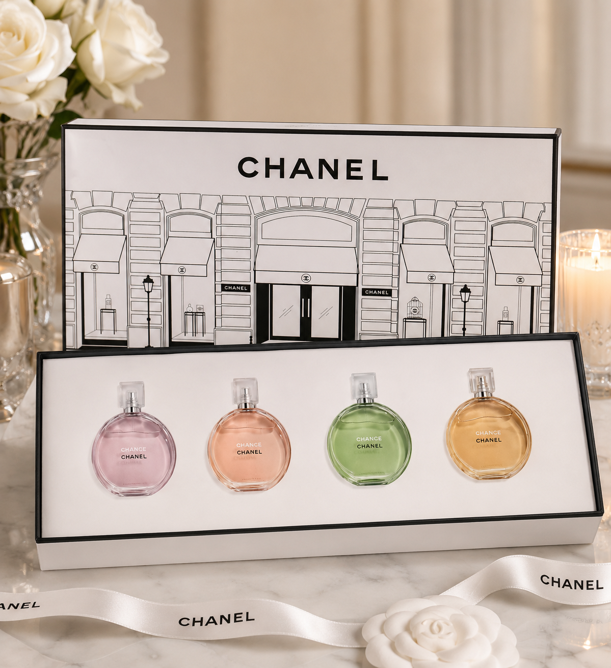 CHANEL CHANCE 4 PIECE PERFUME SET