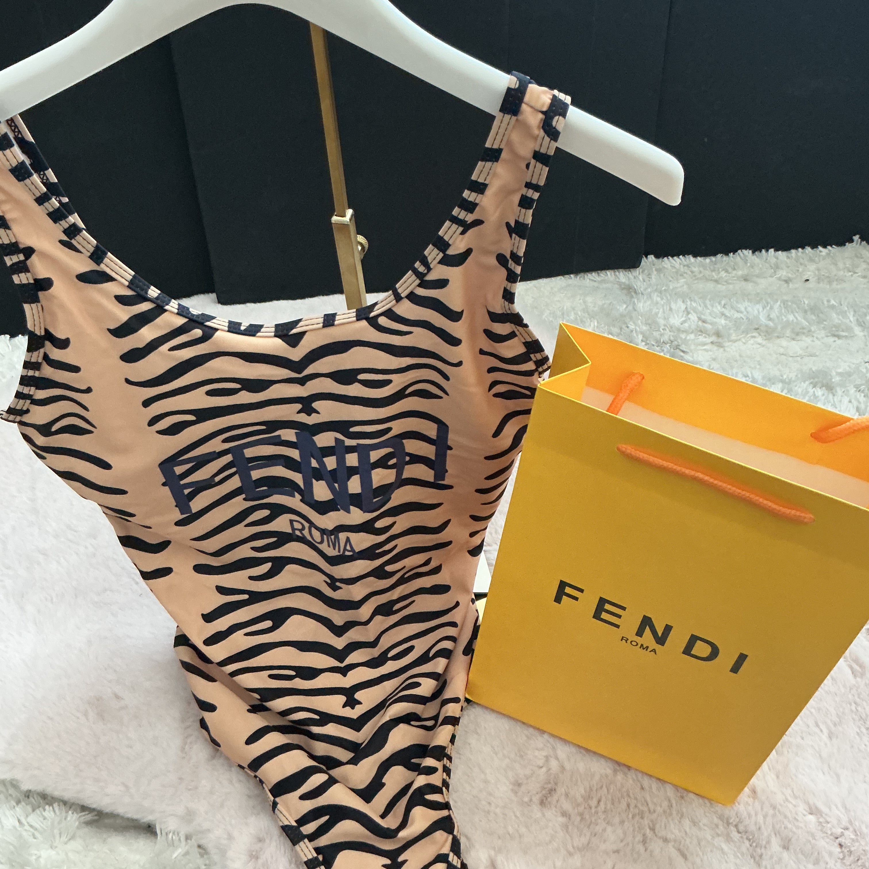 Fendi Roma One Piece Swimsuit with gift bag