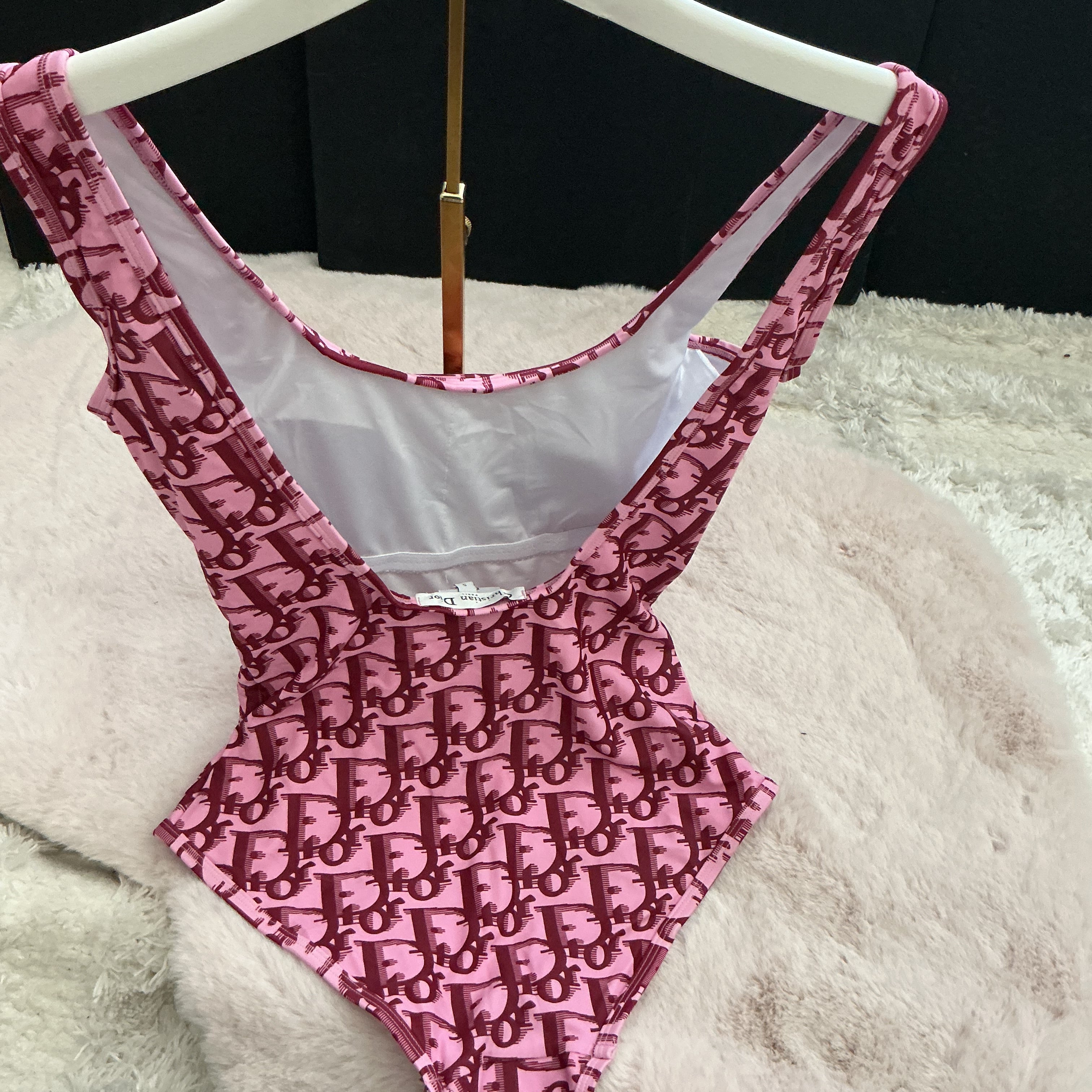 Christian Dior Logo One Piece Swimsuit Size Small  with gift bag