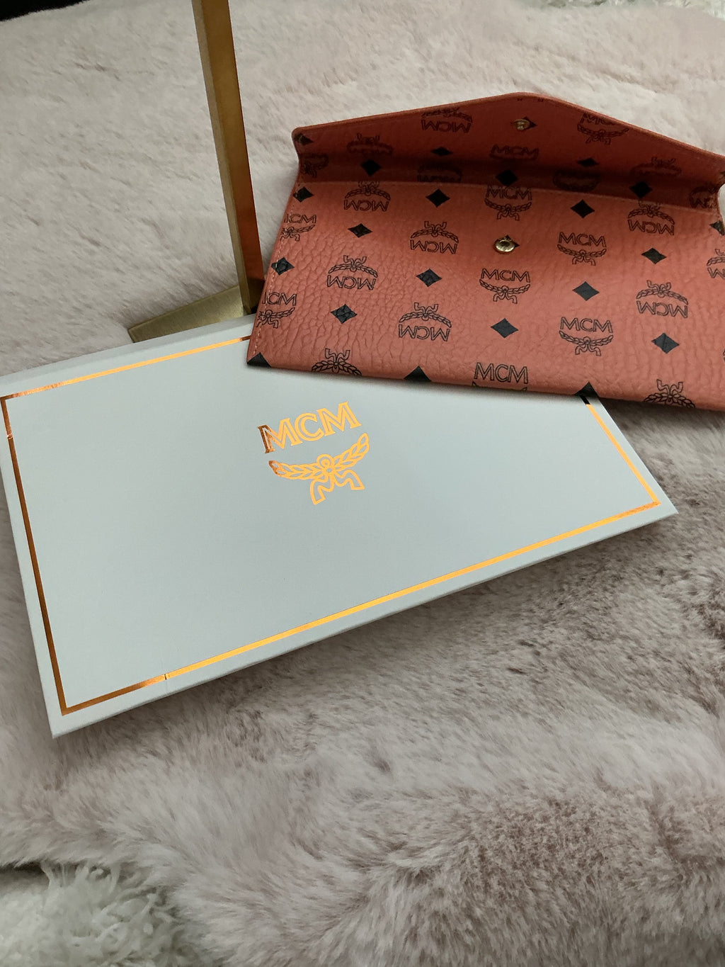 MCM Envelope Monogram Pouch GWP Item with Gift Box
