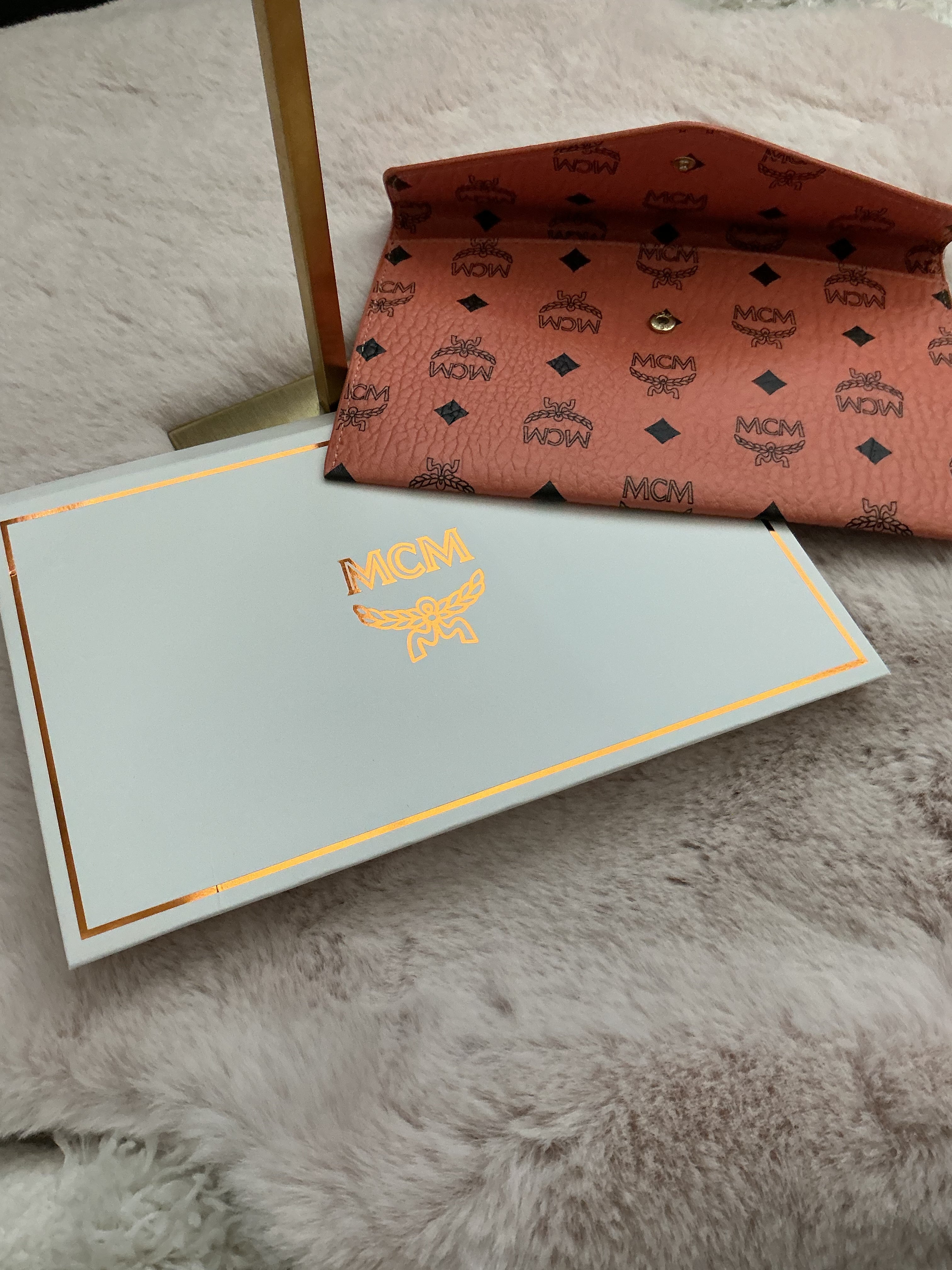 MCM Envelope Monogram Pouch GWP Item with Gift Box