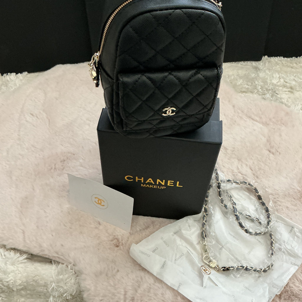 Chanel Makeup  Mini Backpack with Double Chain comes with Gift Box VIP ITEM