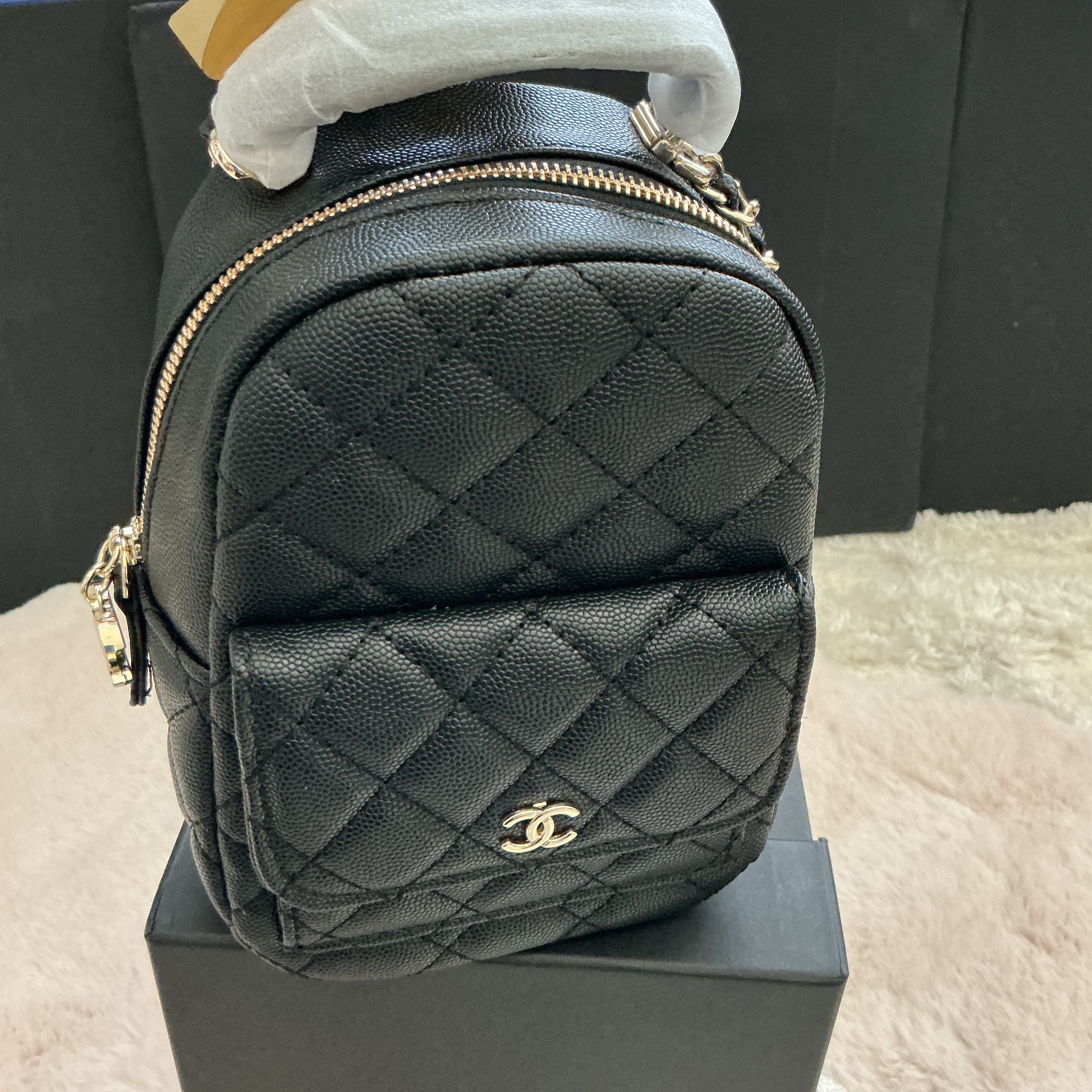 Chanel Makeup  Mini Backpack with Double Chain comes with Gift Box VIP ITEM