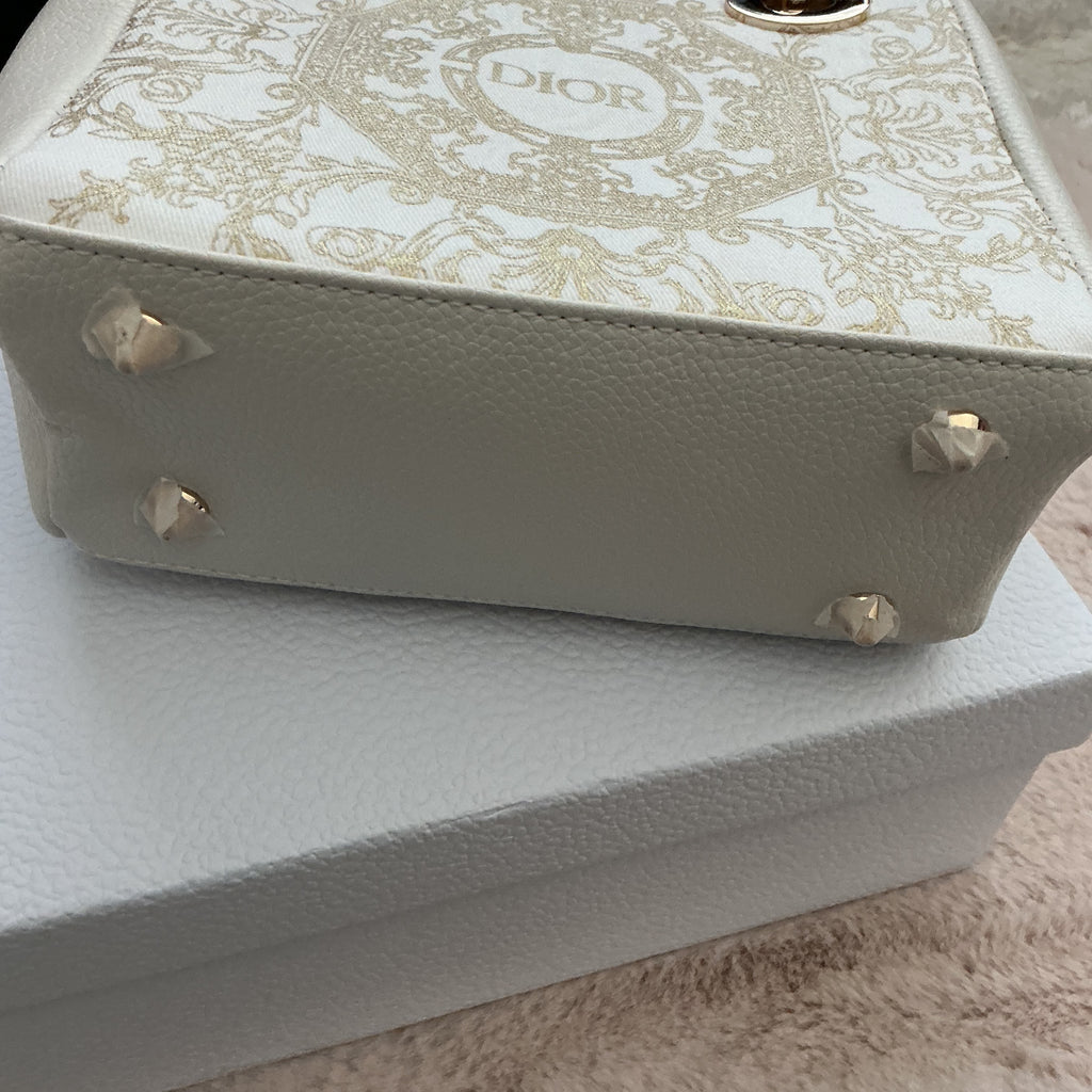 Dior Lady Hand Bag with Bag Charm,Twilly and Crossbody Chain VIP ITEM
