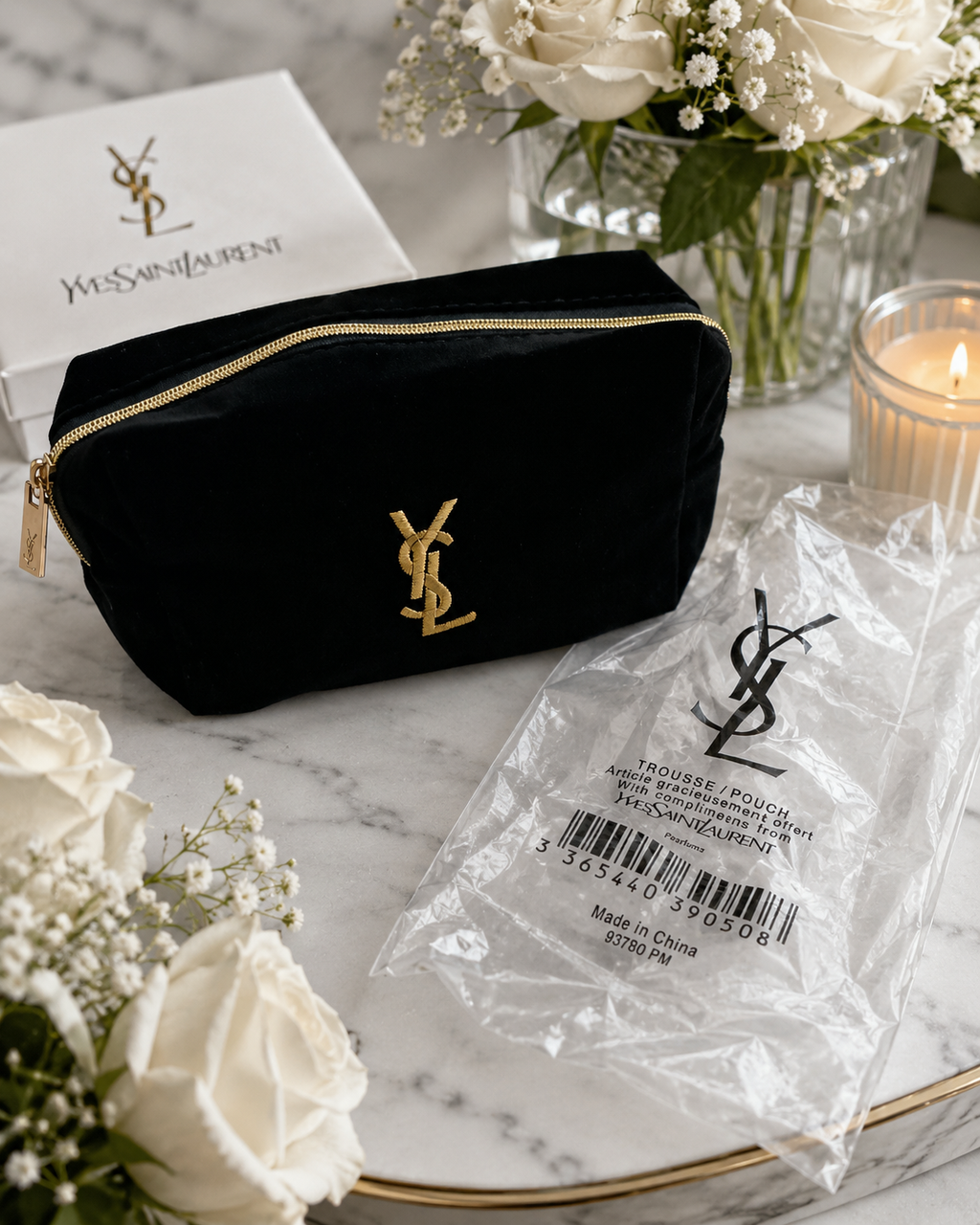 YSL Mini Make Up Zipper Pouch GWP ITEM