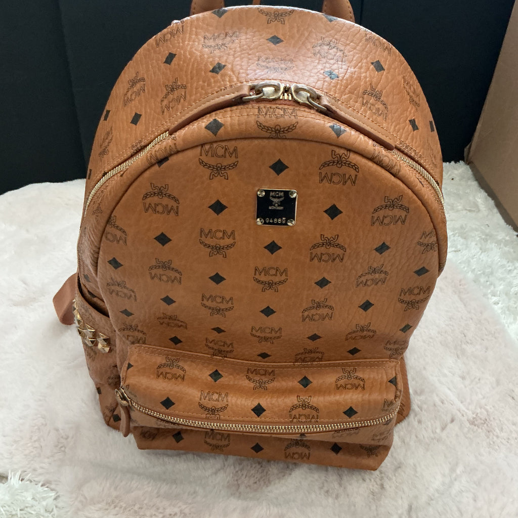 MCM GM Monogram Cognac Backpack LIMITED EDITION
