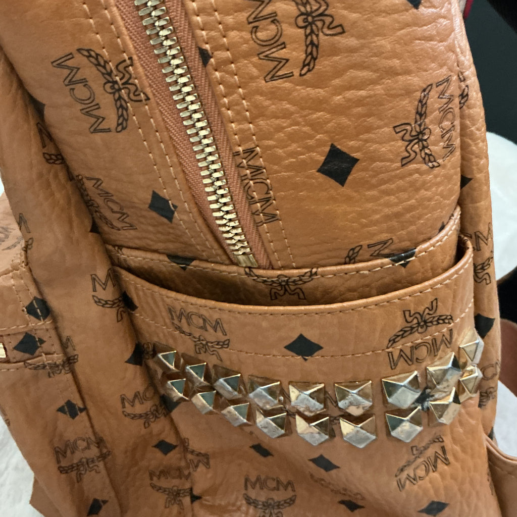 MCM GM Monogram Cognac Backpack LIMITED EDITION