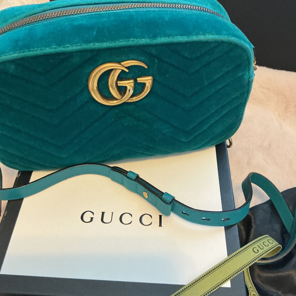 Gucci MARMONT Velvet Shoulder Crossbody Bag