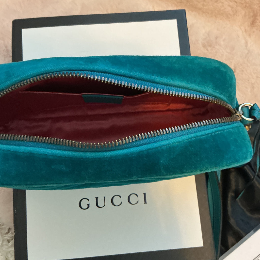 Gucci MARMONT Velvet Shoulder Crossbody Bag