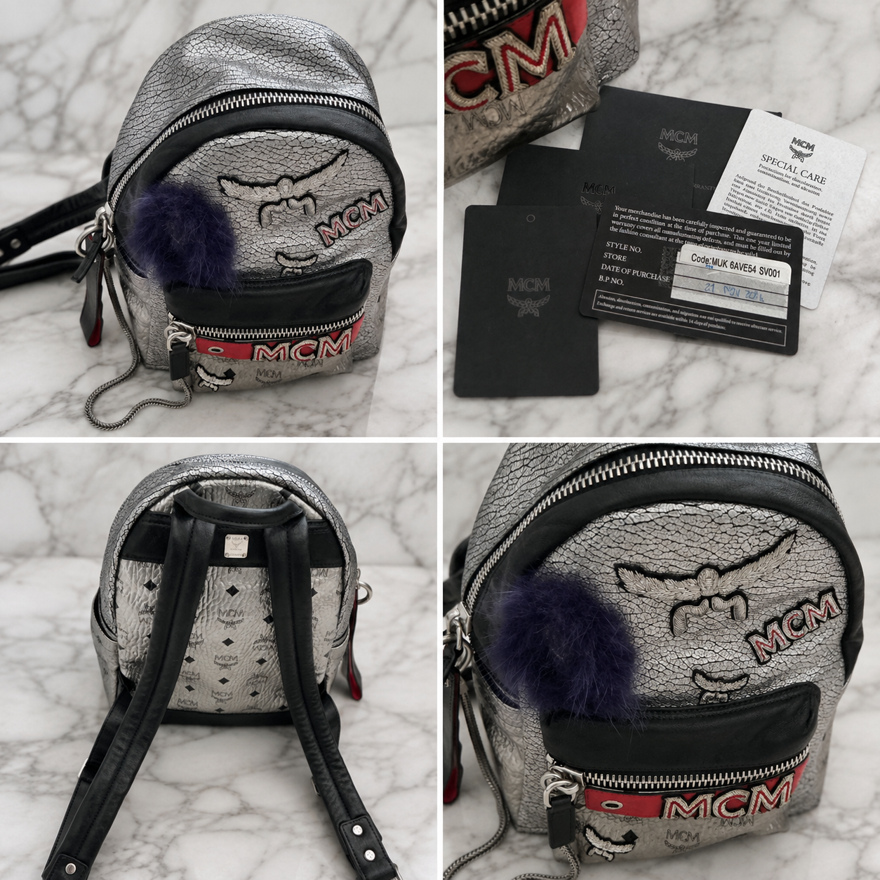 MCM MM Metallic BACKPACK LIMITED EDITION SERIES