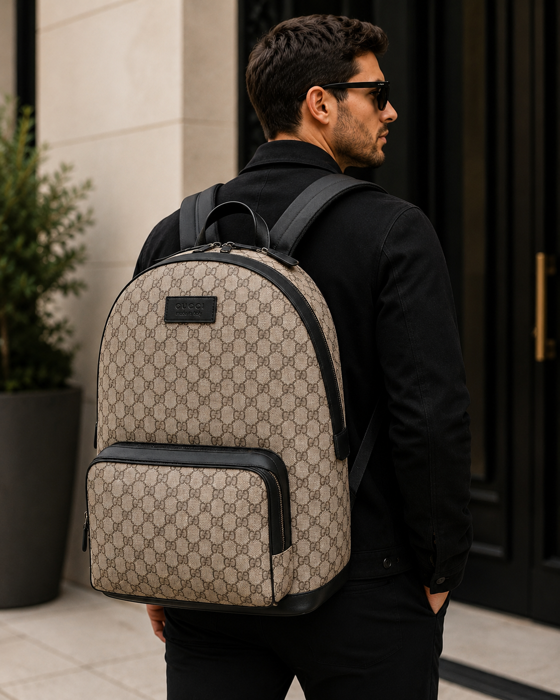 GUCCI GG MONOGRAM GM BACKPACK
