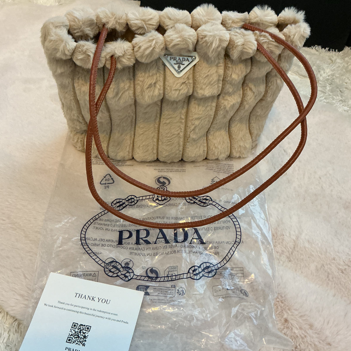 PRADA FURRY SHOULDER BAG VIP  ITEM