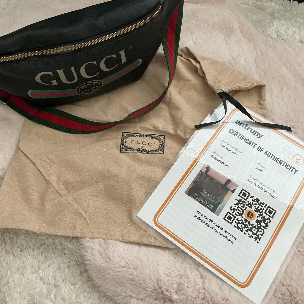 GUCCI CHERRY RED AND LIME BUMBAG MM SIZE