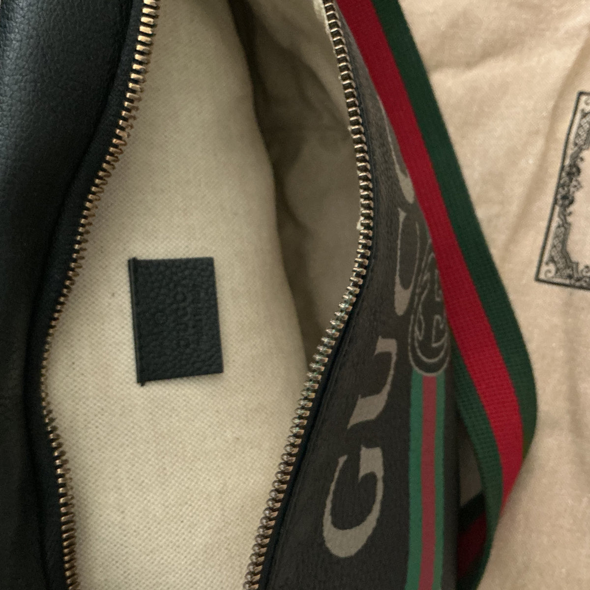GUCCI CHERRY RED AND LIME BUMBAG MM SIZE
