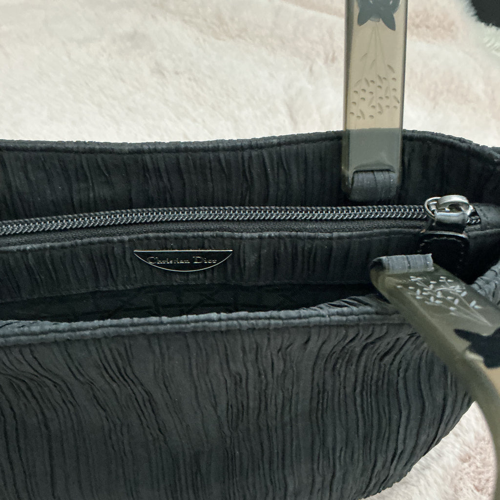 Christian Dior Nylon Double Clear Handle Bag