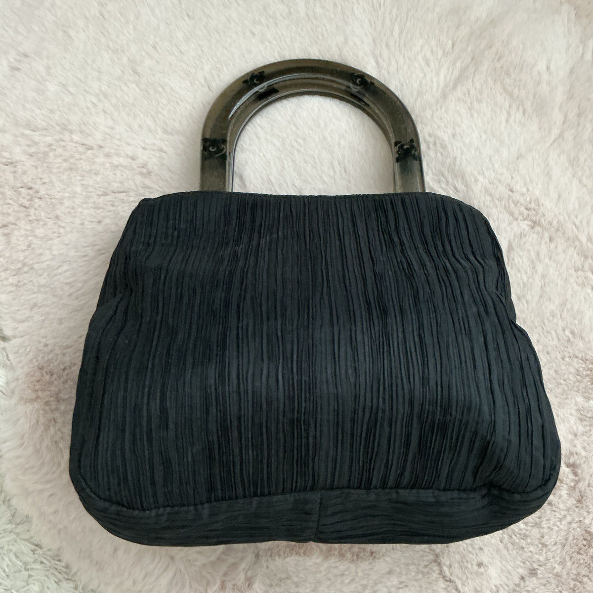 Christian Dior Nylon Double Clear Handle Bag