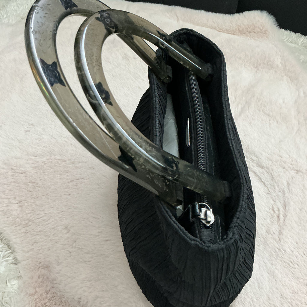 Christian Dior Nylon Double Clear Handle Bag