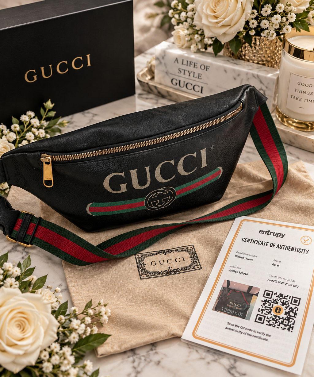 GUCCI CHERRY RED AND LIME BUMBAG MM SIZE