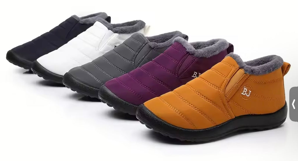 Warm Snow Boots for Women Men Slip Resistant Thick Sole Arctic Insulation Round Toe Outdoor Shoes PU Sole