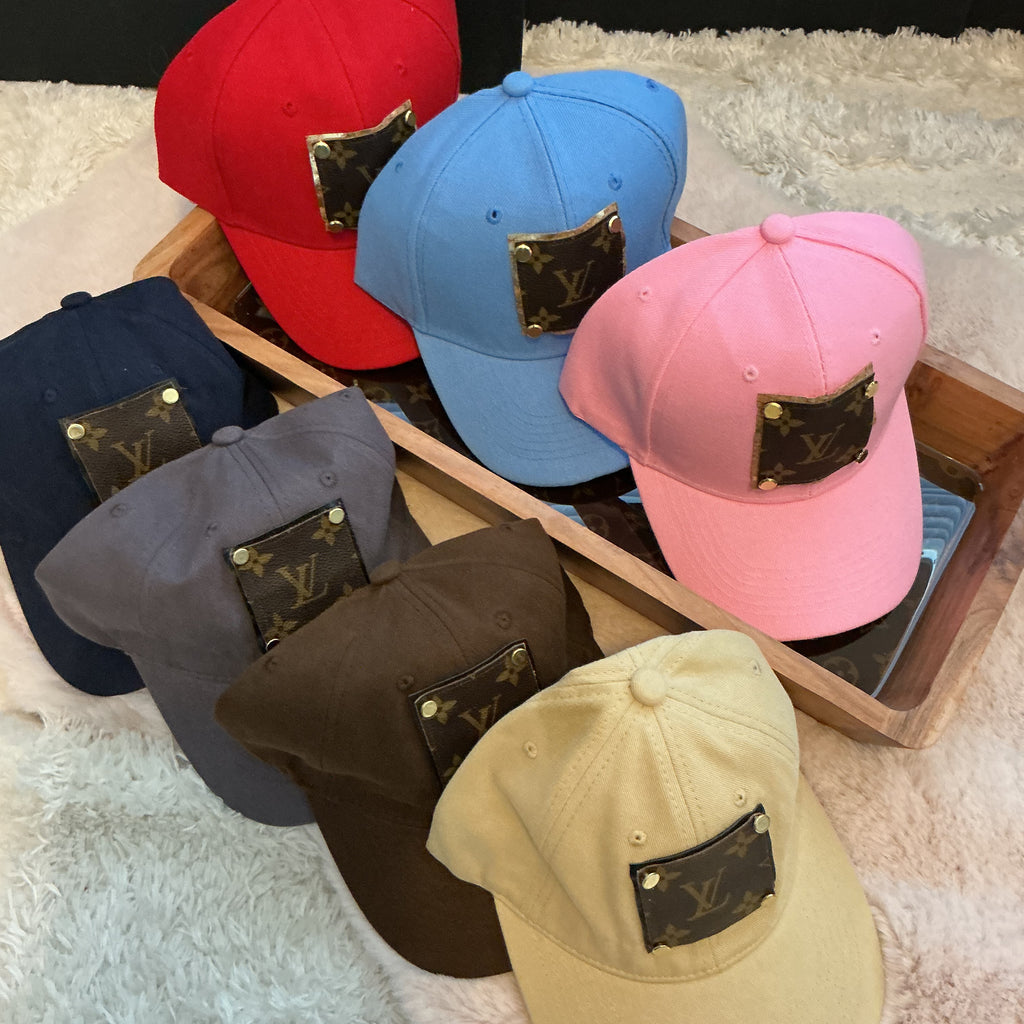 Luxury Authentic Canvas Caps Upcycled