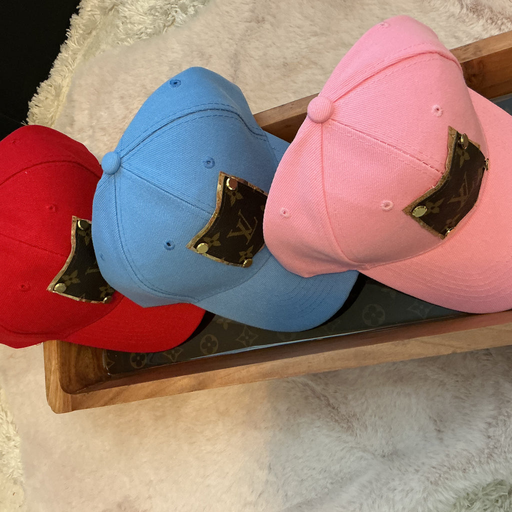Luxury Authentic Canvas Caps Upcycled