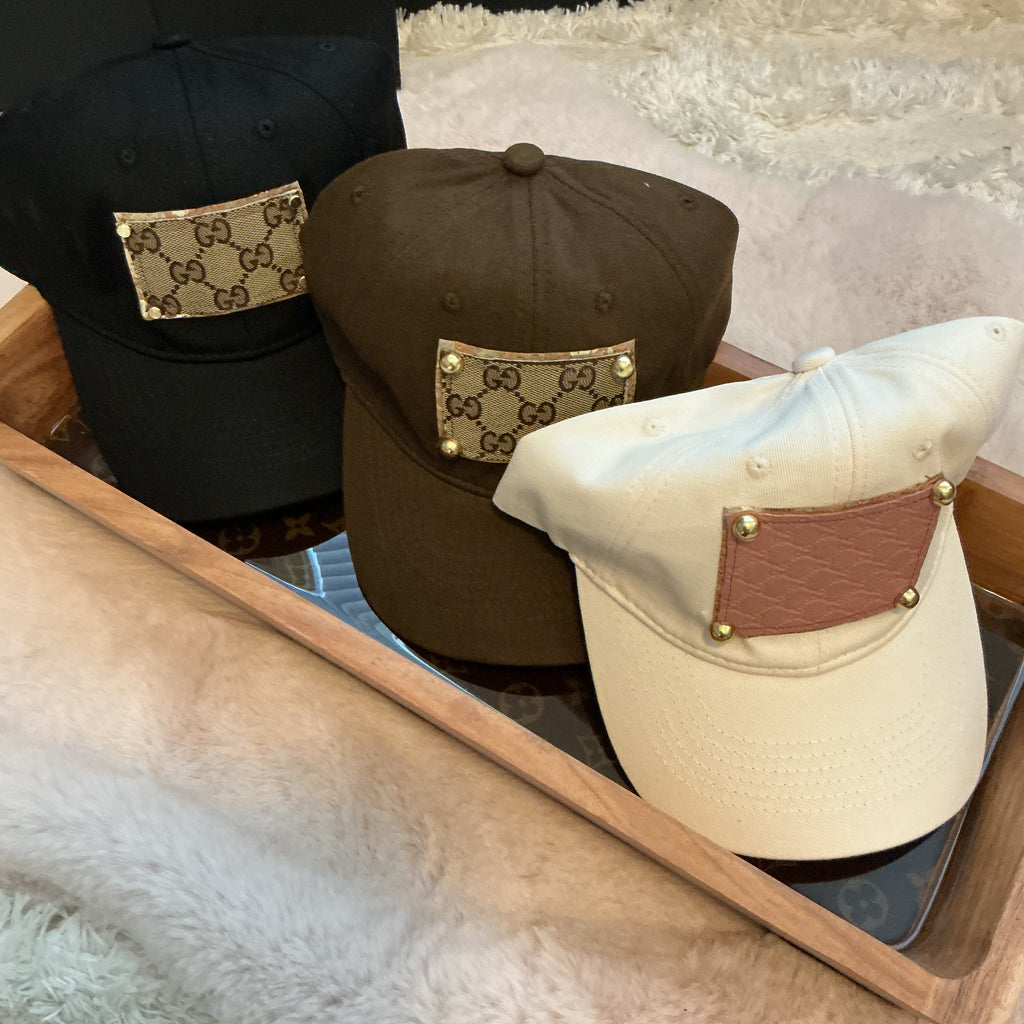 Luxury Authentic Canvas Caps Upcycled