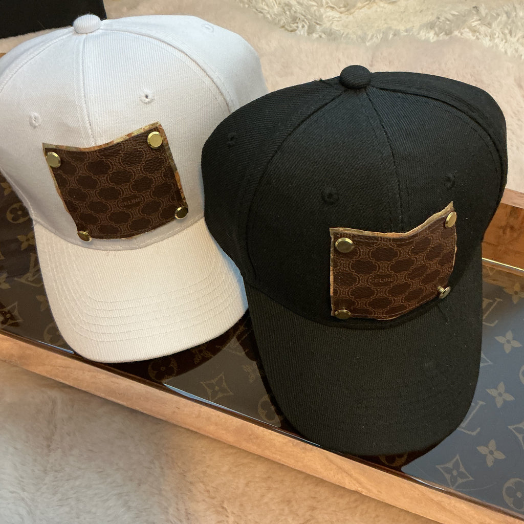 Luxury Authentic Canvas Caps Upcycled