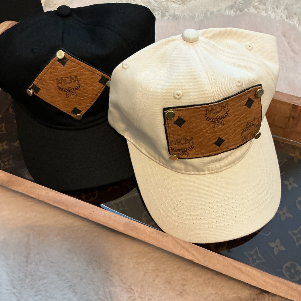 Luxury Authentic Canvas Caps Upcycled