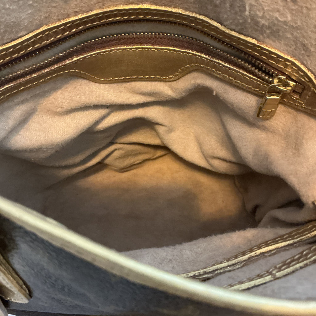 Louis Vuitton Petit PM Monogram Shoulder Bucket Bag with Mini Pouch