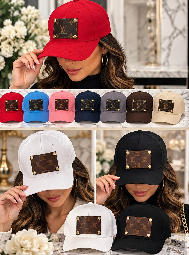 Luxury Authentic Canvas Caps Upcycled