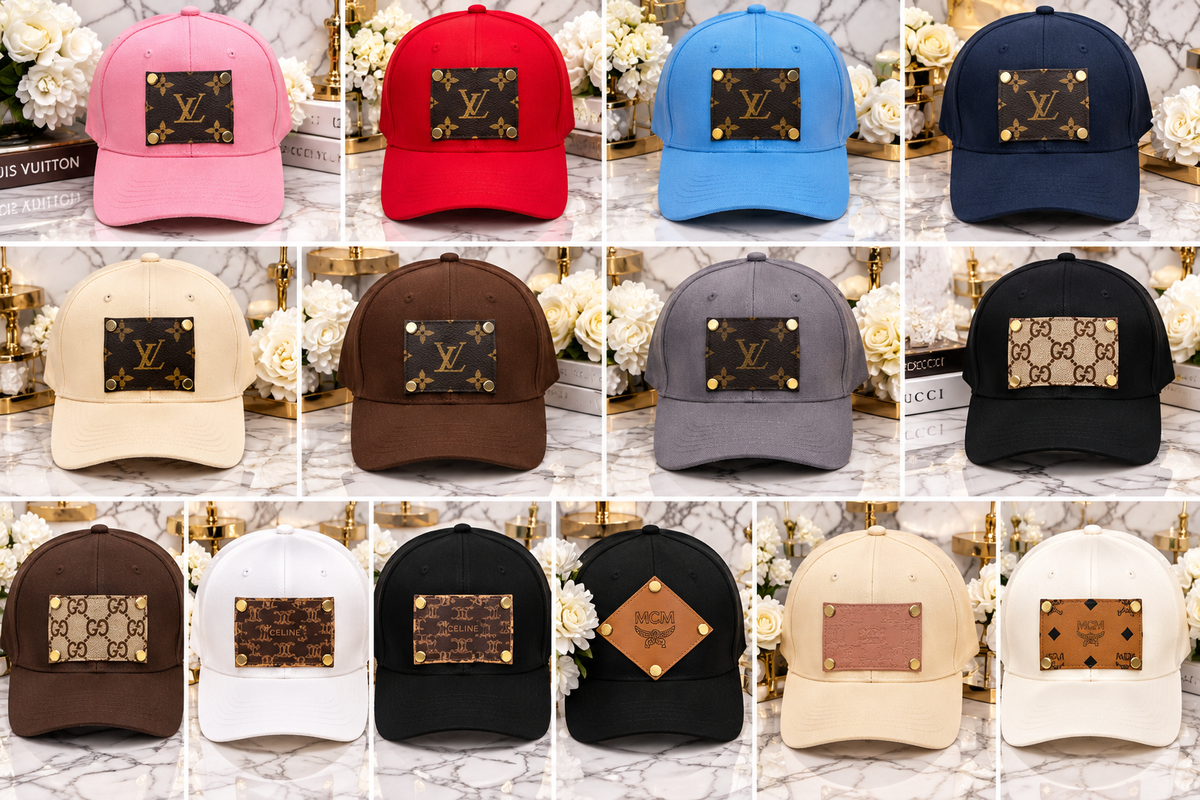 Luxury Authentic Canvas Caps Upcycled