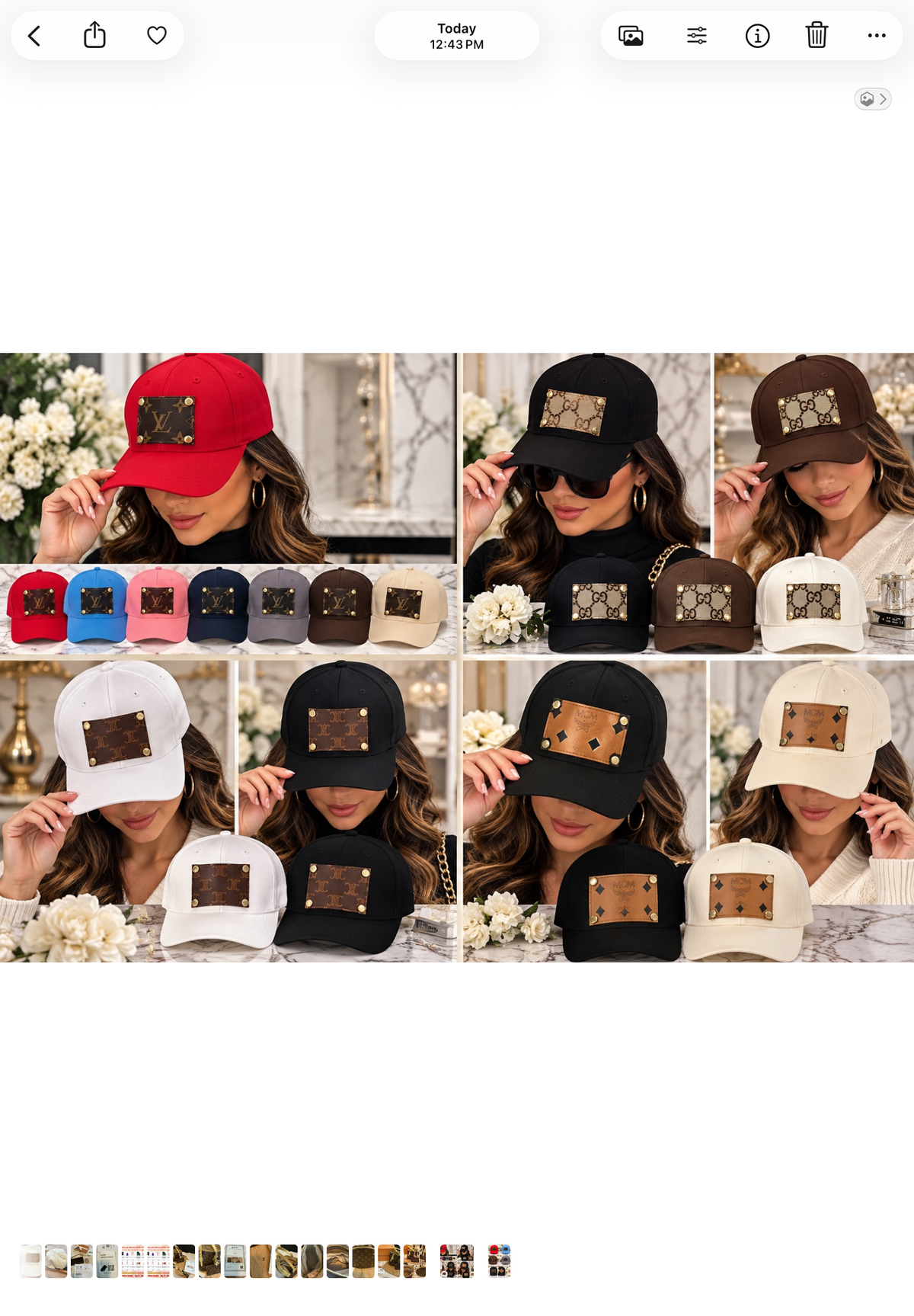 Luxury Authentic Canvas Caps Upcycled