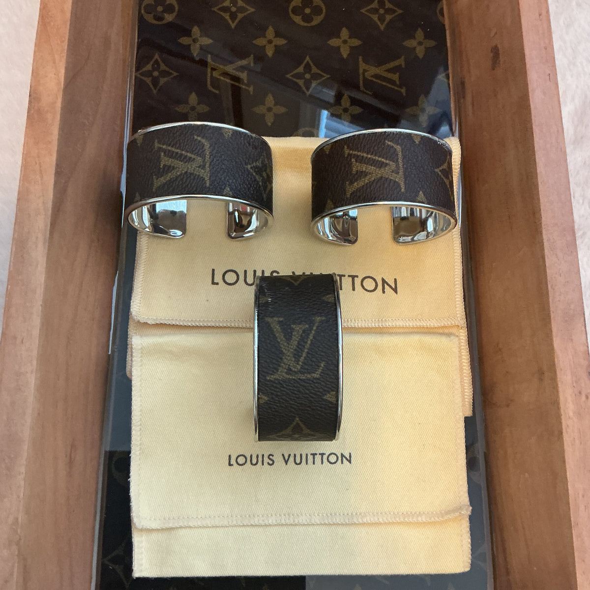 Luxury Authentic Canvas Cuff Bracelets Upcycled