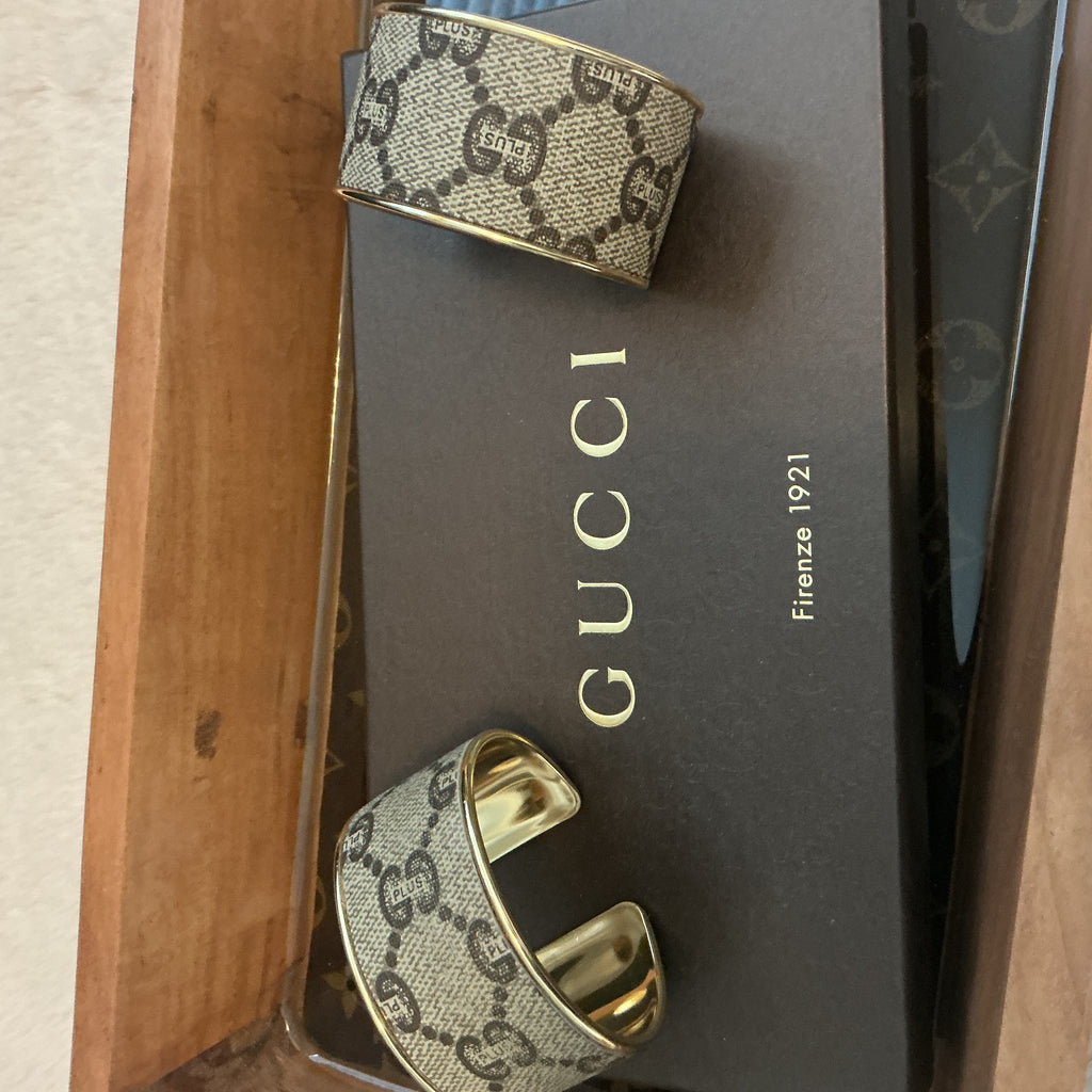 Luxury Authentic Canvas Cuff Bracelets Upcycled