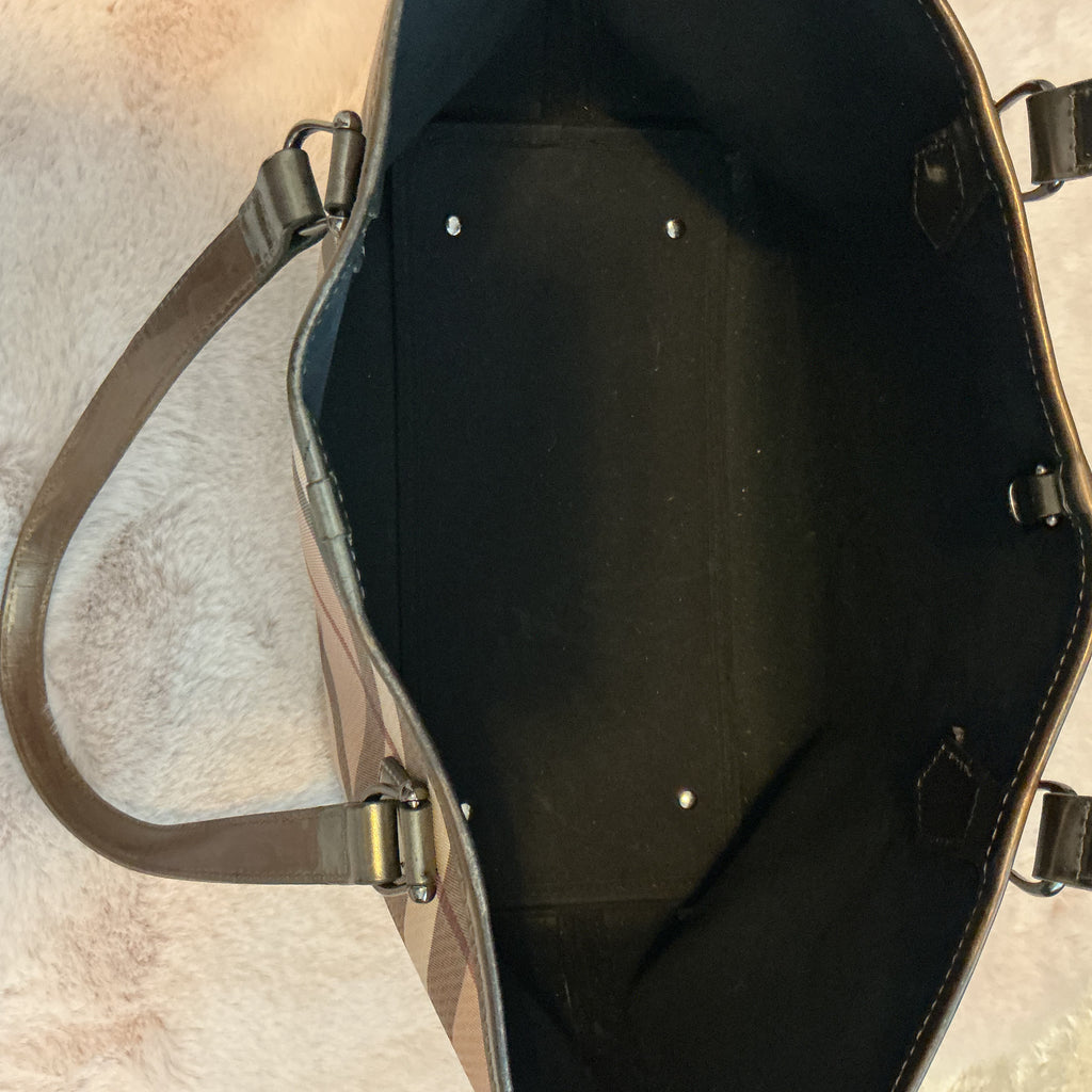Burberry Nova Check MM Tote with Wristlet