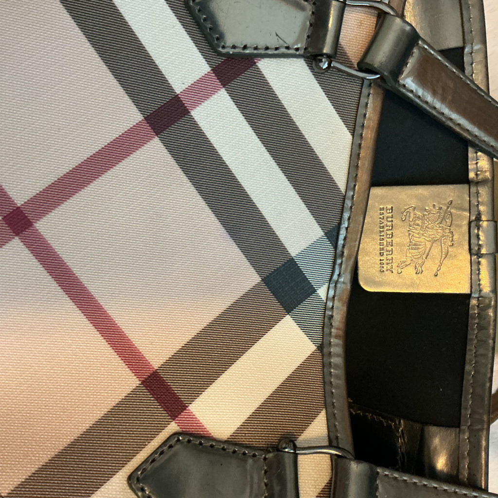Burberry Nova Check MM Tote with Wristlet