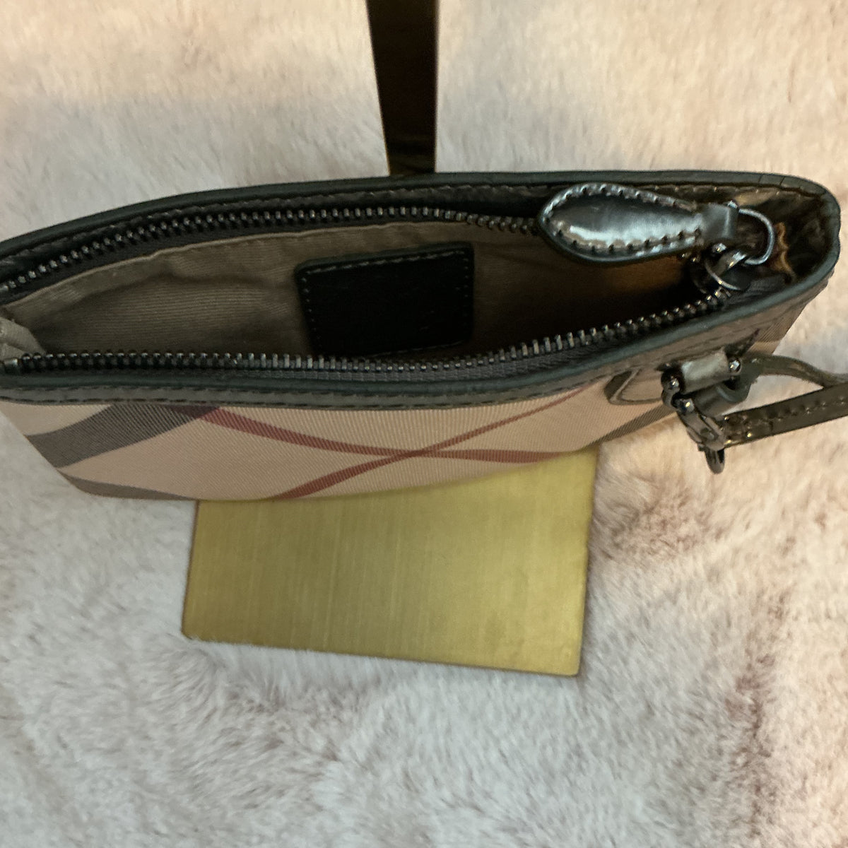 Burberry Nova Check MM Tote with Wristlet