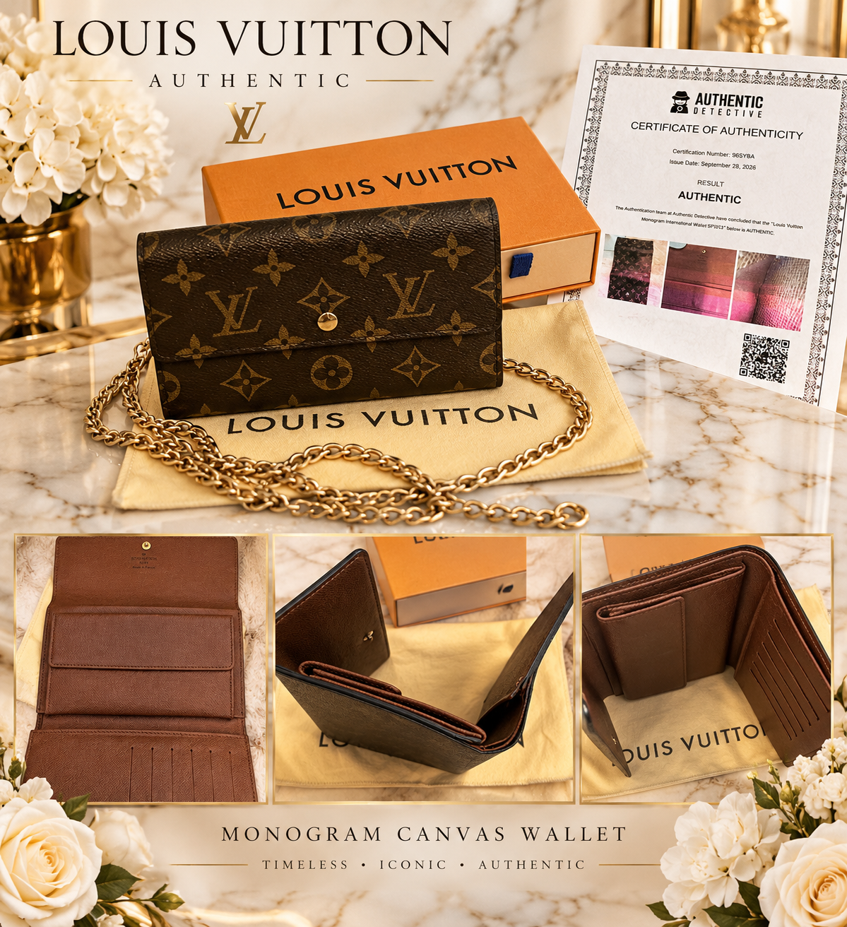 Louis Vuitton International Wallet with Chain