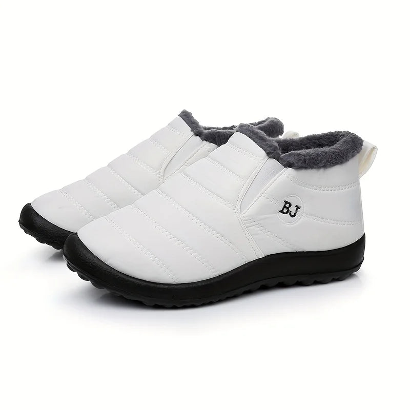 Warm Snow Boots for Women Men Slip Resistant Thick Sole Arctic Insulation Round Toe Outdoor Shoes PU Sole