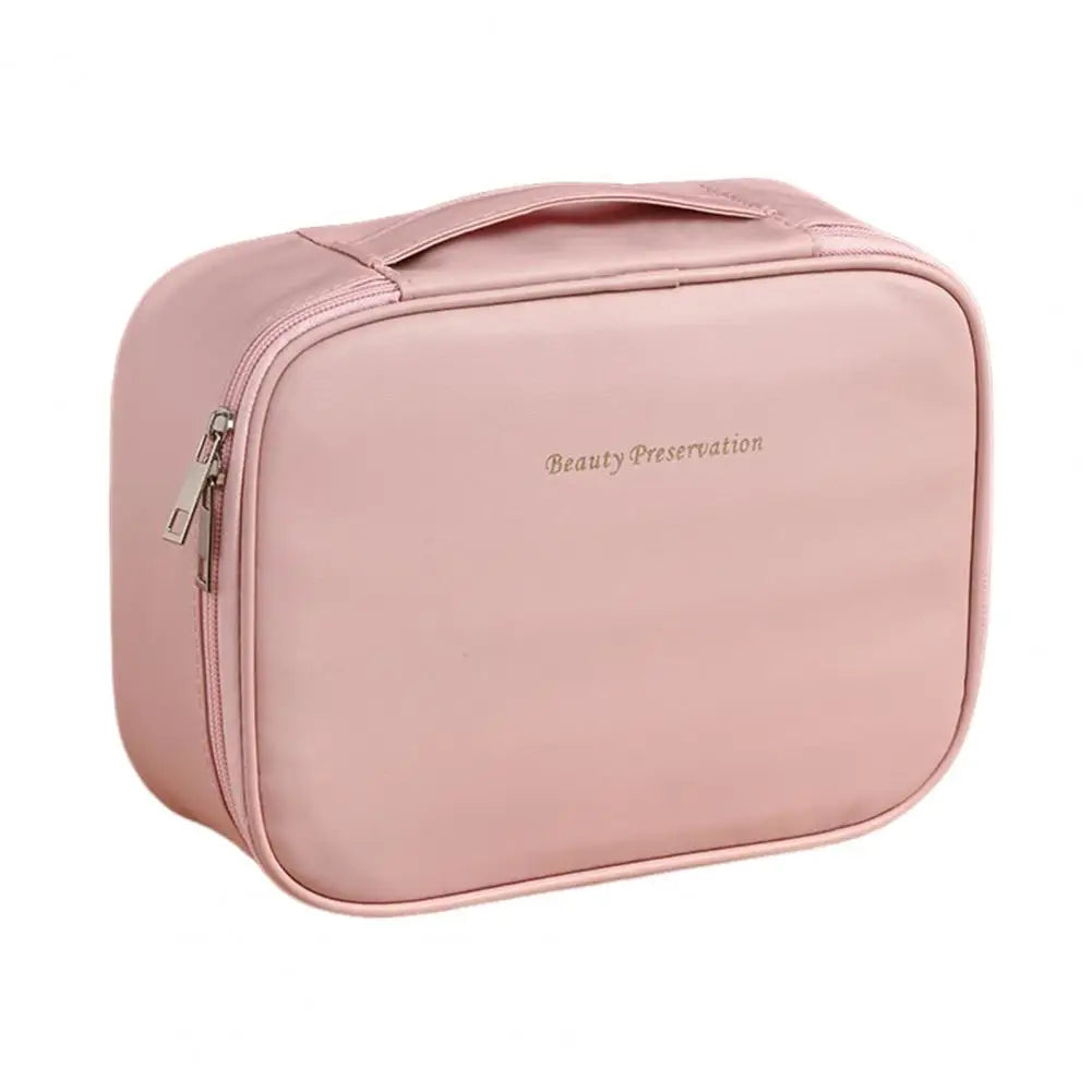 Large Capacity Cosmetic Bag Makeup Case with Top Handle Adjustable Divider Travel Makeup Organizer for Toiletries And Skincare