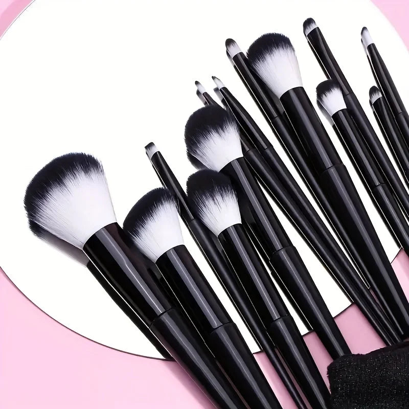 Makeup Brushes Set 13Pcs Premium Synthetic Brush Foundation Powder Blending Concealer Eyeshadow Blush Cosmetics Brushes Travel
