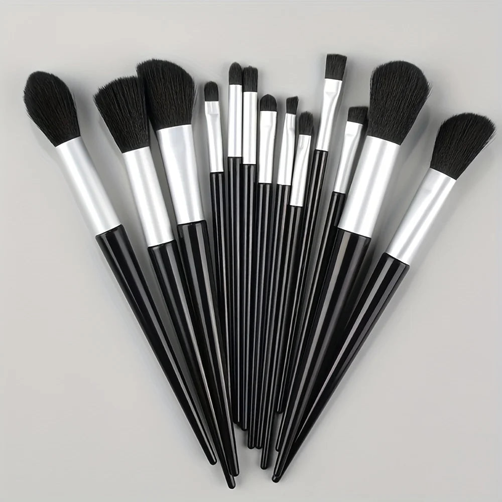 Makeup Brushes Set 13Pcs Premium Synthetic Brush Foundation Powder Blending Concealer Eyeshadow Blush Cosmetics Brushes Travel