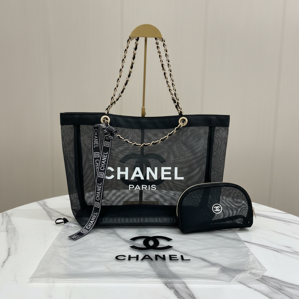 Chanel Mesh Tote - Full Set Marble