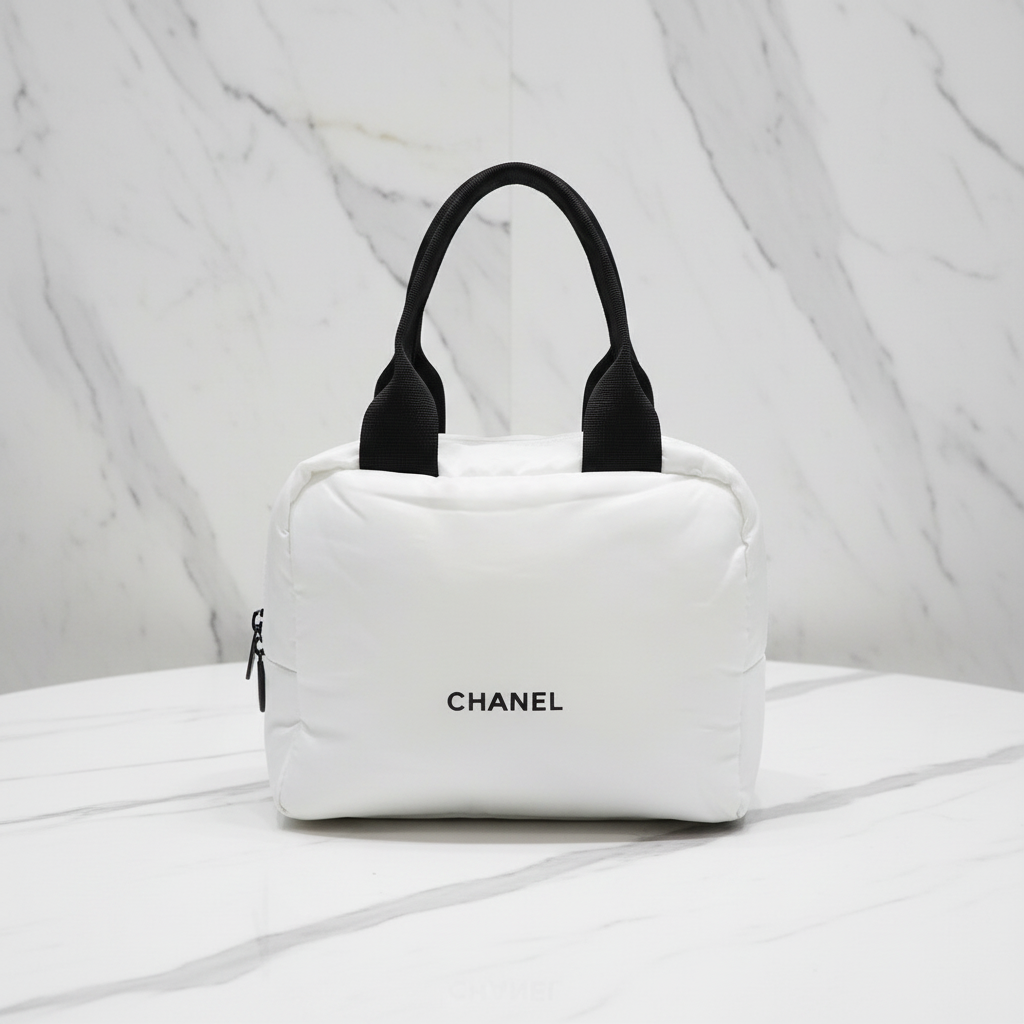 Chanel Pouch - Front on Marble