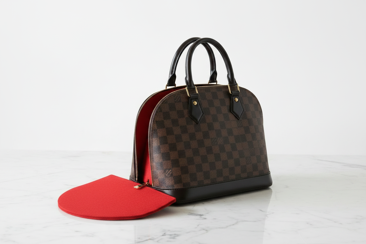 LV Alma open - dark brown straps