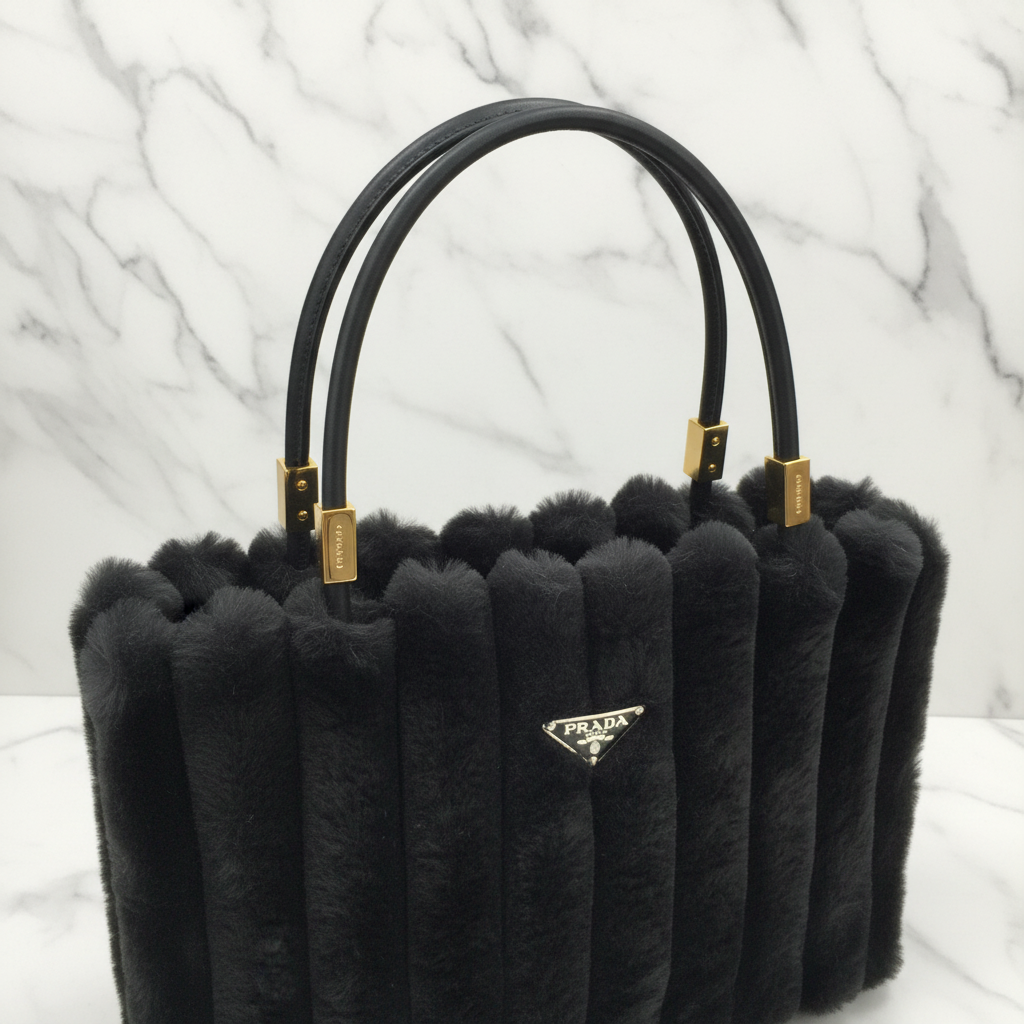 Prada Furry Bag - Handle Detail